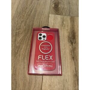 MERKURY INNOVATIONS  FLEX Soft Touch  Silicone Case Red Iphone‎ 15 Pro Max